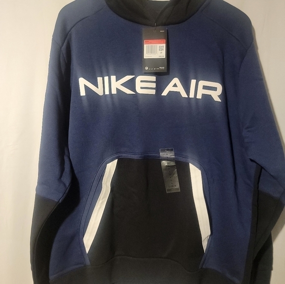 Men's Nike Air Chest Hit Fleece Hoodie Pullover Size Large DA0212-410 - Picture 1 of 5